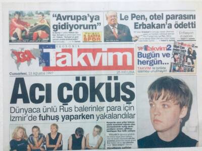 Takvim Gazetesi 23 Ağustos 1997 - Le Pen Otel Parasını Erbakana Ödetti GZ43193 - 1