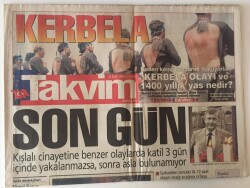 Takvim Gazetesi 23 Ekim 1999 - Kerbela Olayı Ve 1400 Yıllık Yas Nedir , Emre Belezoğlu Yuvadan Uçacak GZ13761 - 2