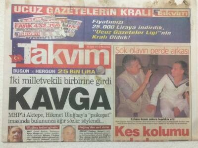 Takvim Gazetesi 23 Eylül 1999 - Para Krizi Galatasarayı Şampiyonlar Liginde Zora Soktu GZ47722 - 1