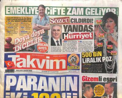Takvim Gazetesi 23 Kasım 2013 - Bülent Ersoyun Takıları 500 Bin Lira GZ104697 - 1