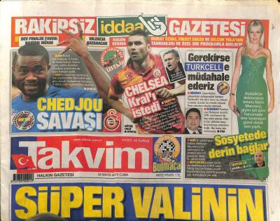 Takvim Gazetesi 24 Mayıs 2013 - Chelseadan Burak Yılmaza Servet GZ107609 - 1