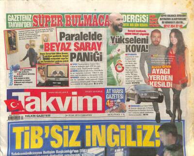 Takvim Gazetesi 24 Ocak 2015 - TİBsiz İngiliz GZ101099 - 2