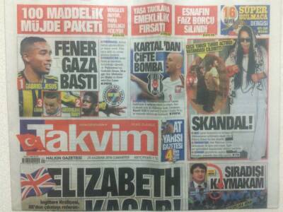 Takvim Gazetesi 25 Haziran 2016 - Bülent Ersoy Gece Yarısı Türbe Açtırdı Vatandaşı Çıldırttı GZ29202 - 1