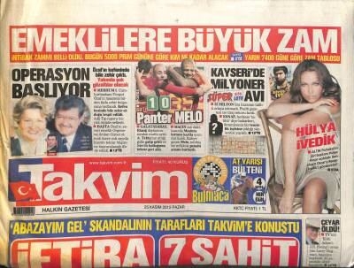 Takvim Gazetesi 25 Kasım 2012 - Muharrem İnce İftira Atıyor GZ107483 - 1