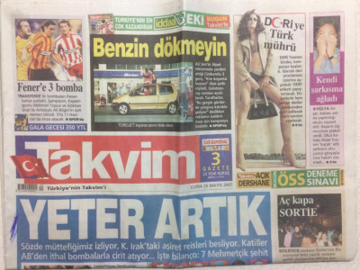 Takvim Gazetesi 25 Mayıs 2007 - Fenerbahçede Bombalar Patlıyor GZ27581 - 1