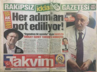 Takvim Gazetesi 25 Mayıs 2012 - Tuncay Güney,Gizli Yapı Akpyi Adım Adım İzliyor GZ29451 - 1