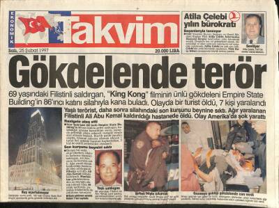 Takvim Gazetesi 25 Şubat 1997 - Romanyada Türk Sanatçılar Gözde * İbrahim Tatlıses - Serdar Ortaç GZ96790 - 1
