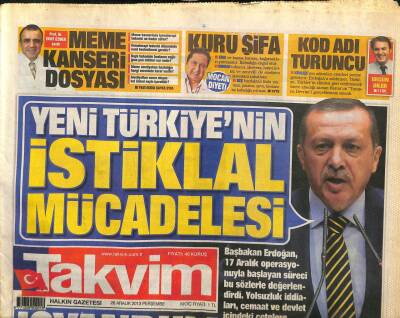 Takvim Gazetesi 26 Aralık 2013 - Türkiyenin İstiklal Mücadelesi GZ101084 - 1
