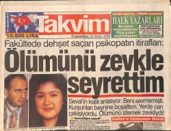 Takvim Gazetesi 26 Ekim 1996 - Koç'un Cesedine 500 Milyar Fidye - Sibel Can: Allah Yardım Etsin - Yılmaz Güney Yaşıyor Mu GZ3143 - Gökçekoleksiyon