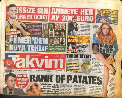 Takvim Gazetesi 26 Haziran 2015 - Kobani Tezgahı, Bank Of Patates GZ107613 - 1