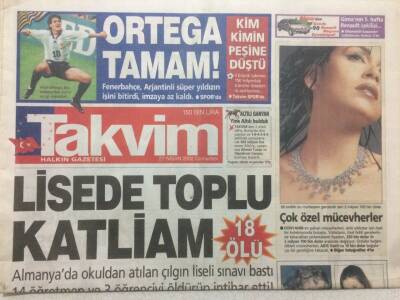 Takvim Gazetesi 27 Nisan 2002 - Çağla İle Ayşe Doğulu Kardeşlere Gönül Verdi GZ47943 - 1
