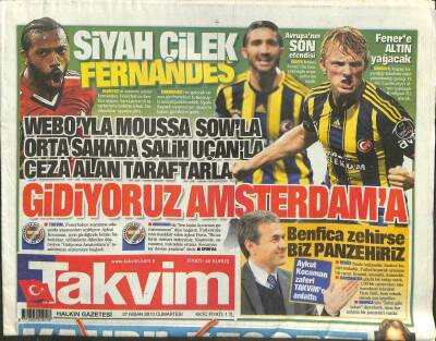 Takvim Gazetesi 27 Nisan 2013 - Kırmızıların Kadını Seda Sayan, Şezlong Vefası GZ101145 - 1