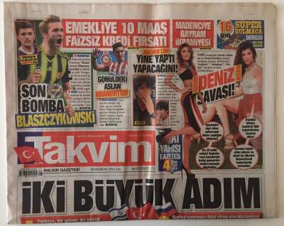 Takvim Gazetesi 28 Haziran 2016 - Cumhurbaşkanı Erdoğandan İki Büyük Adım GZ22106 - 1