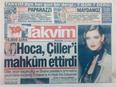 Takvim Gazetesi - 28 Kasım 1996 - Hoca Çilleri Mahkum Ettirdi GZ46801 - 1