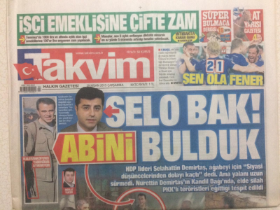Takvim Gazetesi 29 Nisan 2015 - Selo Bak Abini Bulduk, Paralel Ziyaret GZ27234 - 1