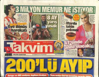 Takvim Gazetesi 29 Temmuz 2013 - Ebru Şallı Eski Eşiyle Tatilde, Gökhan Tepe Açıkhavayı Salladı GZ101148 - 1
