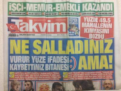 Takvim Gazetesi 3 Kasım 2015 - Ne Salladınız Ama GZ29333 - 1