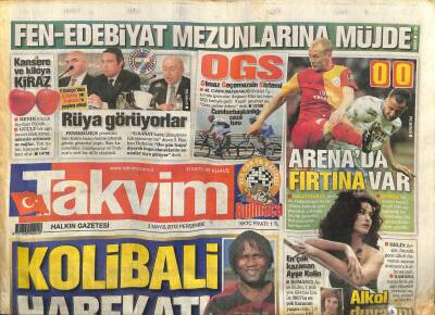 Takvim Gazetesi 3 Mayıs 2012 - Kolibali Harekatı, Arenada Fırtına Var GZ107745 - 1
