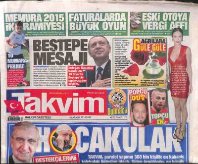 Takvim Gazetesi 30 Aralık 2014 - Tüsiad Başkanı Haluk Dinçer , Paralel Yapıya Yönelik Operasyonları Eleştirdi GZ106929 - 1