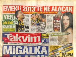Takvim Gazetesi 30 Kasım 2012 - Migalka Alarmı, Köşkten 4 Mesaj GZ101126 - 1