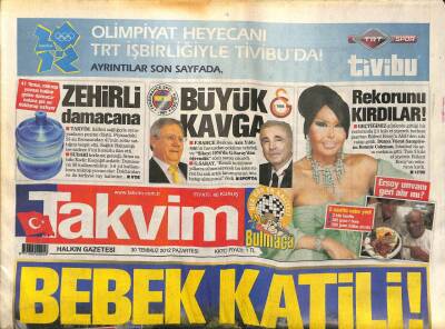 Takvim Gazetesi 30 Temmuz 2012-Bir Oturuşta 2.5 Kilo Et Yiyen Bülent Ersoya Rakip Çıktı*Ronnie Coleman GZ100946 - 1