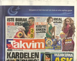 Takvim Gazetesi 31 Mart 2013 - Zehre Çilingiroğluna Önce Ceza Sonra Ödül GZ101116 - 2