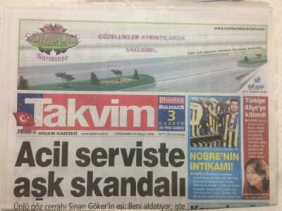 Takvim Gazetesi 31 Mayıs 2006 - Acil Serviste Aşk Skandalı GZ47948 - 1
