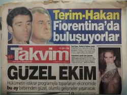 Takvim Gazetesi 4 Ekim 2000 Petek Dinçözden Meslektaşlarına Ağır İtham -GZ44667 - 1