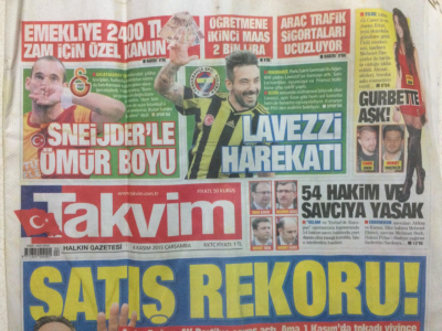 Takvim Gazetesi 4 Kasım 2015 - Satış Rekoru GZ27854 - 1