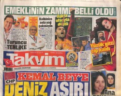 Takvim Gazetesi 4 Ocak 2014 - Burak Yılmaz , Aşkta Ofsayta Düştü - Schumi İçin Sessiz Parti GZ100640 - 2