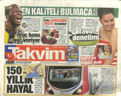 Takvim Gazetesi 5 Ağustos 2013 - Marmaray,150 Yıllık Hayal GZ101101 - 1