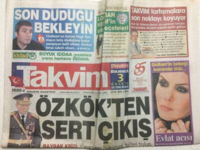 Takvim Gazetesi 5 Ağustos 2015 - Hilmi Özkökten Sert Çıkış GZ29842 - 1