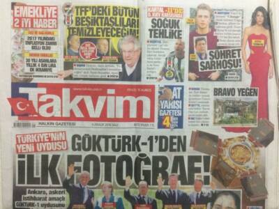 Takvim Gazetesi 6 Aralık 2016 - Göktürk Birden İlk Fotoğraf GZ29441 - 1