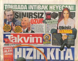 Takvim Gazetesi 6 Ekim 2014 - Joe Bidenden Sınırsız Özür GZ101152 - 1