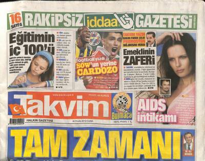 Takvim Gazetesi 6 Eylül 2013 - İşte Tarkanın Sırrı GZ116668 - 1