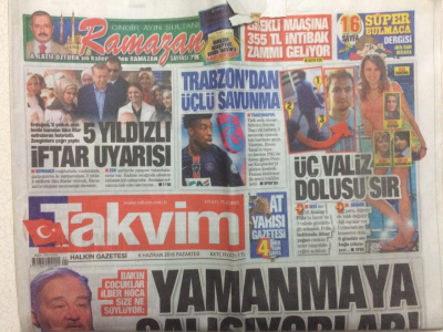 Takvim Gazetesi 6 Haziran 2016 - Hülya Avşar İçin Tenis Bahane Reklam Şahane, First Class Şahan Gökbakar GZ27663 - 1