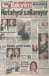 Takvim Gazetesi 6 Şubat 1997-Erbakan Ve Çiller Birbiri Ardına Ortaya Çıkan Krizleri Aşamıyorlar GZ45458 - 2