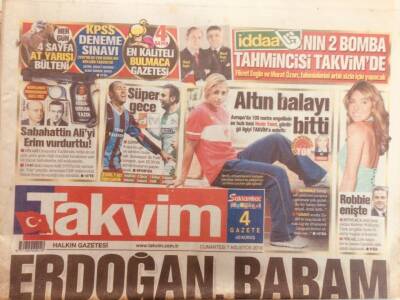 Takvim Gazetesi 7 Ağustos 2010 - Aydın Menderes Erdoğan Babam Gibi Hedefte GZ40192 - 1