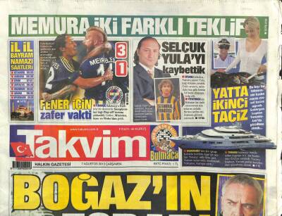 Takvim Gazetesi 7 Ağustos 2013 - Boğazın Esrarı GZ101159 - 2