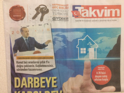 Takvim Gazetesi 7 Ağustos 2016 - Darbeye Karşı Dev Kampanya GZ29084 - 1