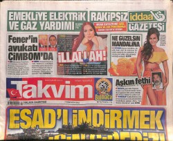 Takvim Gazetesi 7 Ekim 2014 - Fenerin Avukatı Cimbomda - Sınıra Tank Duvarı GZ100172 - 1