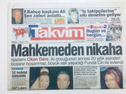 Takvim Gazetesi - 7 Eylül 1997 - Mahkemeden Nikaha GZ46415 - 1