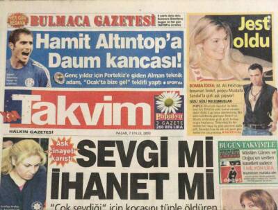 Takvim Gazetesi 7 Eylül 2003 -Camide Orglu Kuran Kursu GZ45039 - 1