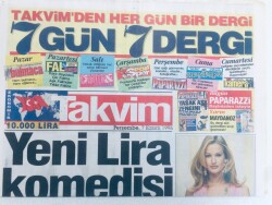 Takvim Gazetesi - 7 Kasım 1996 - Yeni Lira Komedisi GZ46328 - 2