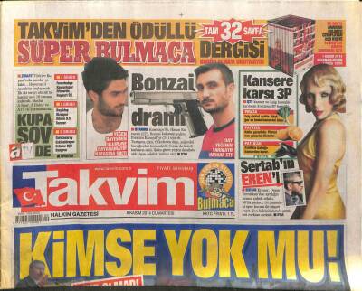 Takvim Gazetesi 8 Kasım 2014 - Fethullah Gülenin Partisi İlk Günden Fire Verdi GZ107608 - 1