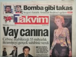 Takvim Gazetesi 8 Mayıs 1997 Bülent Ersoy İtalyan Firmasının Mahkemeye Veriyor - GZ44675 - 1