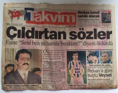 Takvim Gazetesi 8 Nisan 1997 - Zamlara Yeşil Işık ... GZ39057 - 1