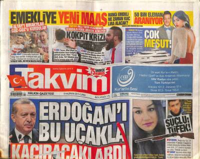Takvim Gazetesi 9 Haziran 2017 - Ivanka Kral Selmandan 100 Milyon Doları Kaptı GZ98836 - 1