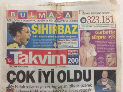 Takvim Gazetesi 9 Mart 2004 - Şebnem Schafer,Gurbette Sürpriz Aşk GZ27807 - 1