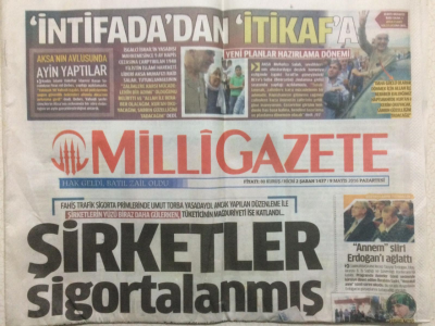 Takvim Gazetesi 9 Mayıs 2016 - İntifadadan İtikafa GZ27559 - 1